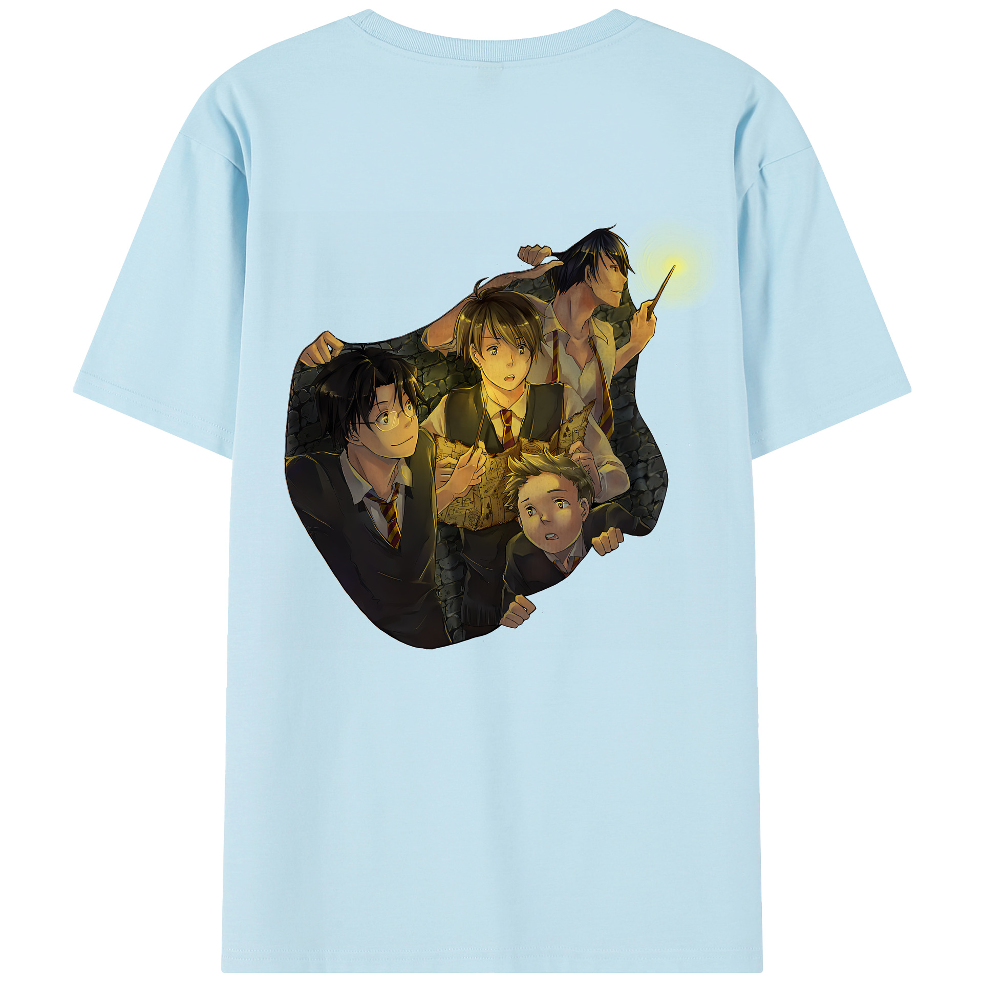 （画像用） Harry Potter ハリー・ポッターシリーズ 綿100％半袖Tシャツ（背面プリント）